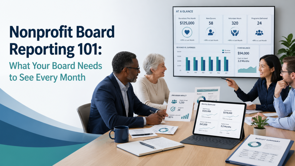 Nonprofit Board Reporting 101: What Your Board Needs to See Every Month